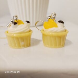 Handmade Cute Cupcake Stud Earrings Foodie Novelty Jewelry for Women NEW Gifts